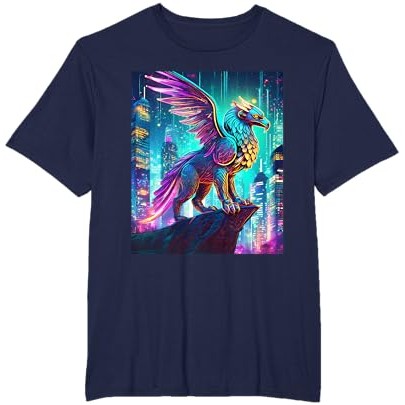 Cyberpunk Griffin - Griffon Gryphon Mitologi Yunani Sci-Fi T-Shirt |BwYpUvW0|