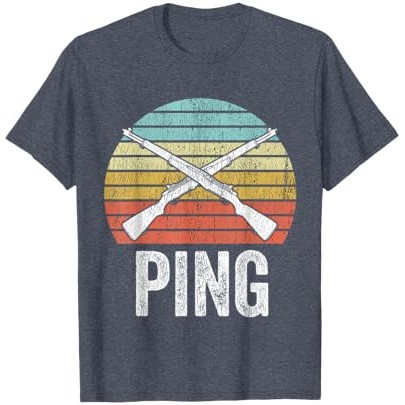 Kaos Retro Vintage M1 Garand Rifle Ping Veteran PD II |dukBw2hT|
