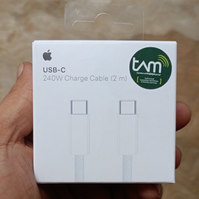 TERBARU - Apple Data Cable USB C to C 2M for iPhone 15 Pro Max Original TAM
