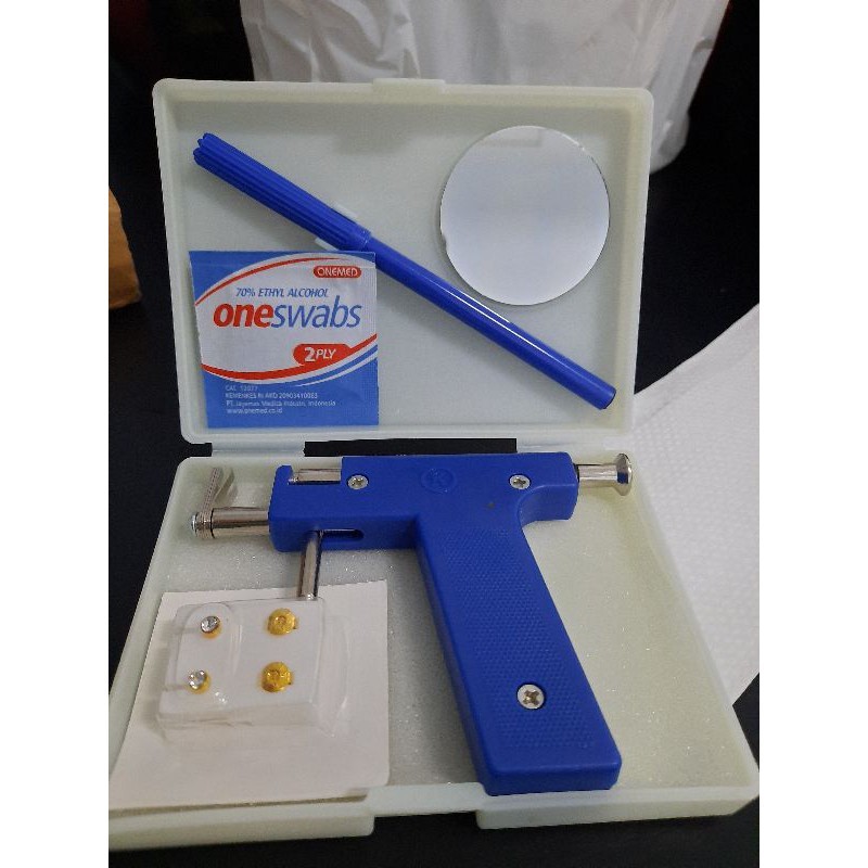 Alat Tindik Telinga Bayi, Anak, Maupun Dewasa ( Free Sepasang Anting Dan Swab)