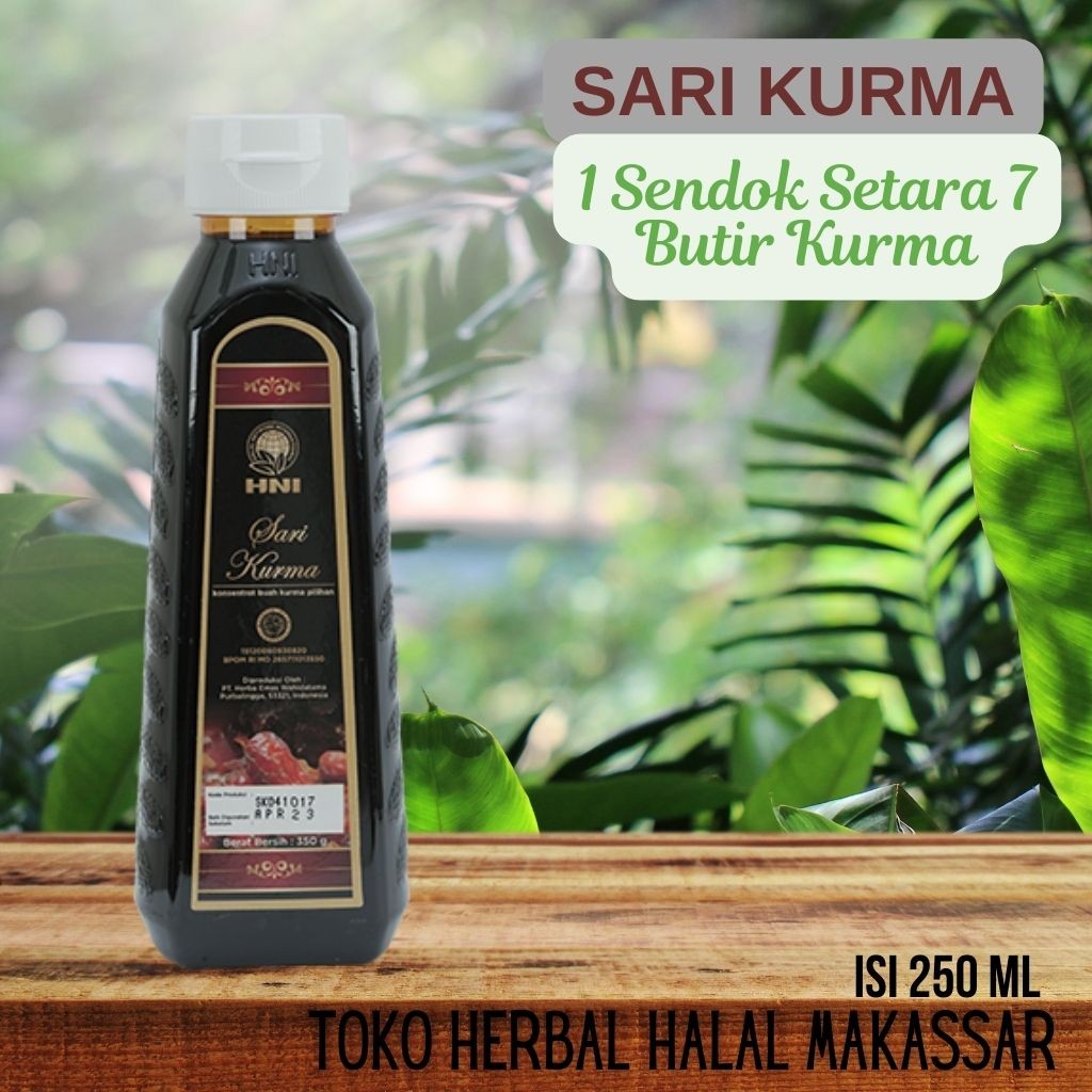 

Sari Kurma HNI HPAI isi 350 ml 1 sendok setara dengan 7 butir kurma