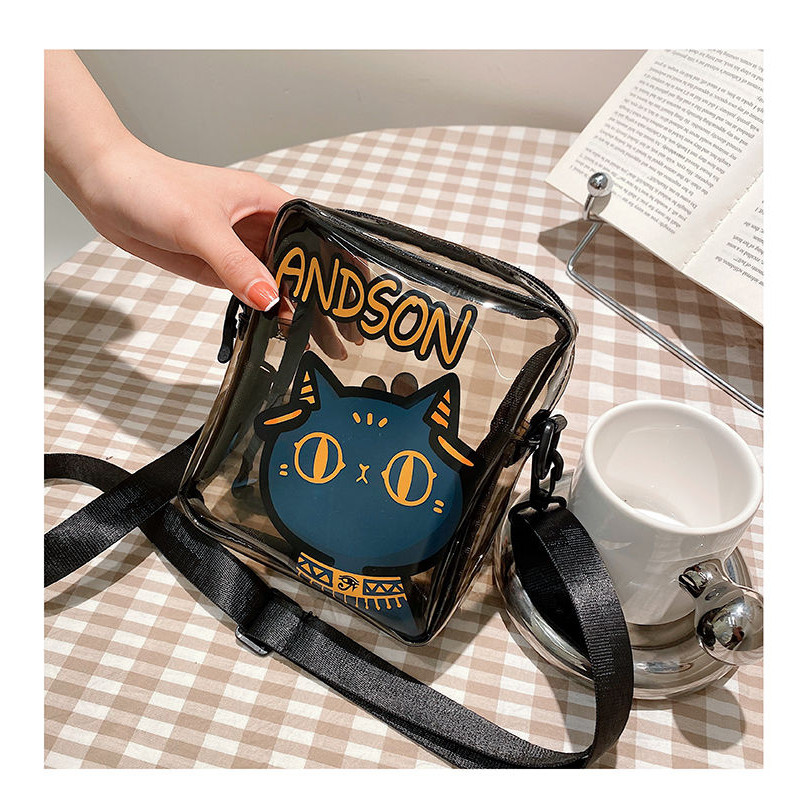 Tendy Mori Girl Waterproof Crossbody Transparent Small Square Bag