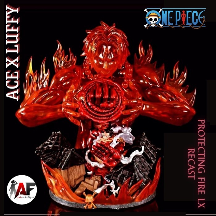 BIG SIZE Statue One Piece Protecting Fire Ace x Luffy LX Studio recas
