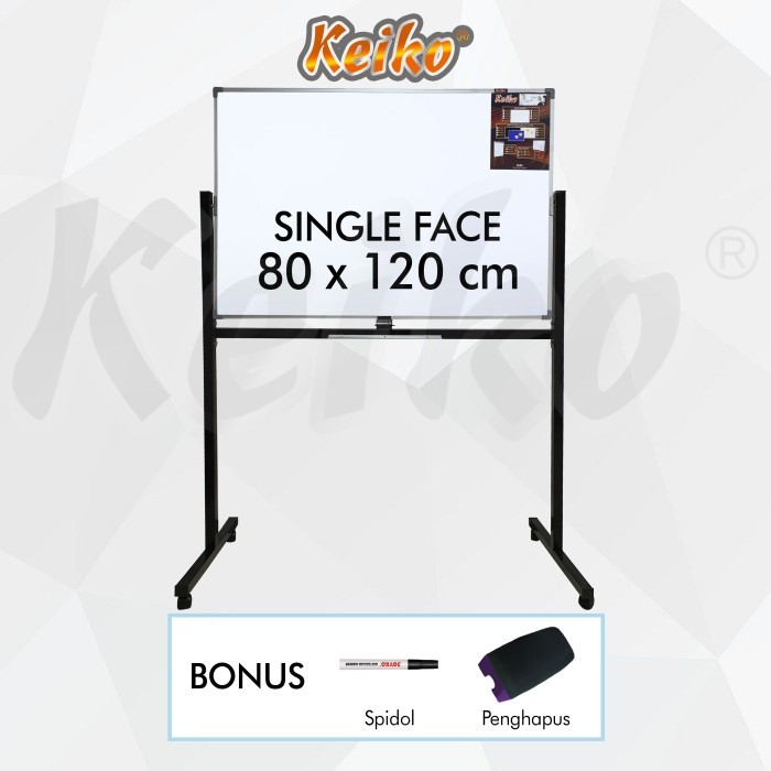 

Papan Tulis Whiteboard Standing Single Face Keiko 80 x 120 cm