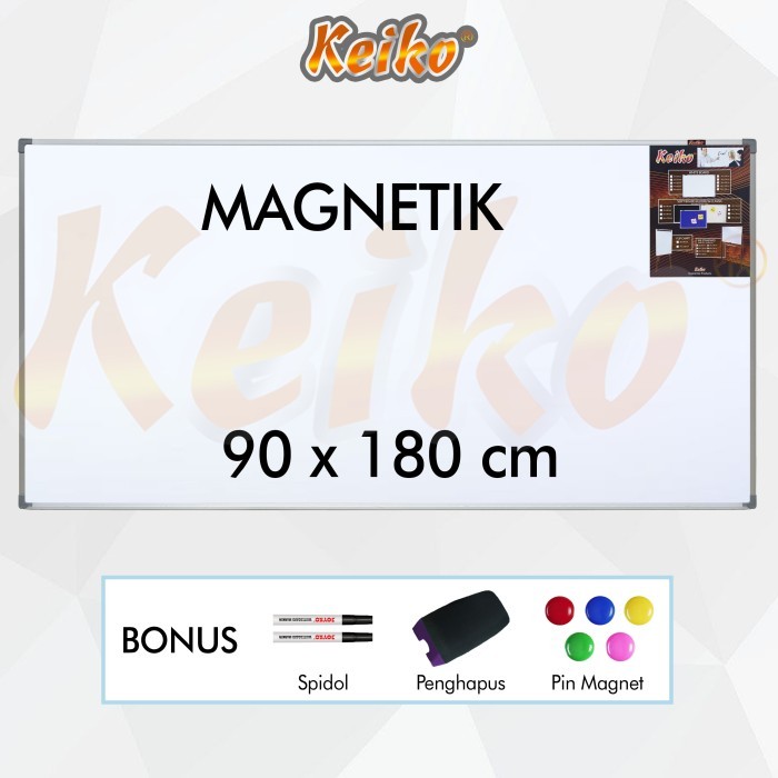 

Papan Tulis Whiteboard Gantung Magnet Single Face Keiko 90 x 180 cm