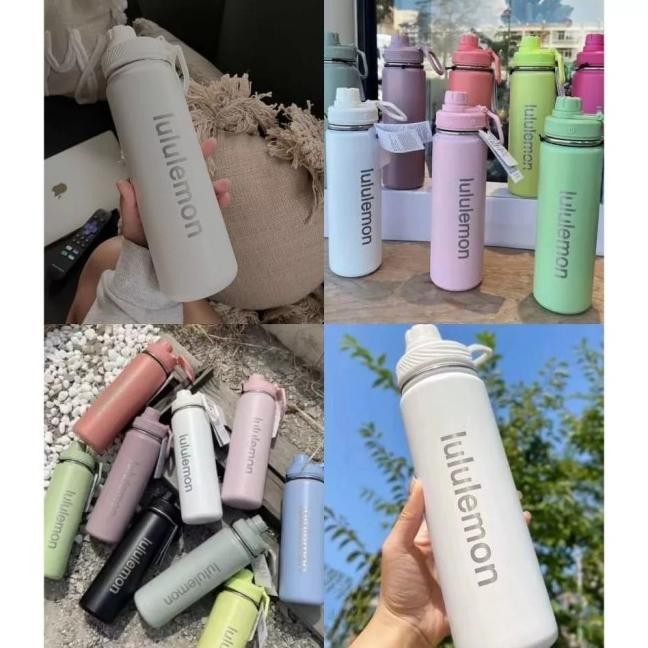 Tumbler Botol Num Lululemon Lengkap Tag 710Ml Stainless Tahan Panas Dan Dingin