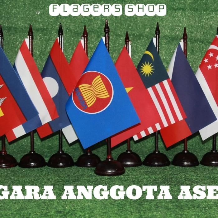 TERBARU - [PAKET ASEAN] BENDERA MEJA NEGARA ANGGOTA ASEAN