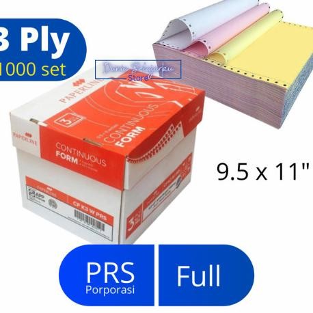 

Kertas Faktur Paperline Continuous Form 3 Ply 9.5 X 11 Inch New