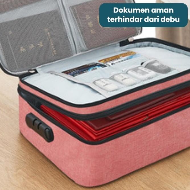 

TECHDOO TEMPAT PENYIMPANAN FILE SERTIFIKAT TAS DOKUMEN TRAVEL BAG