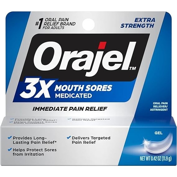 Orajel 3X Medicated For Mouth Sores Gel Extra Strength, 11.9g