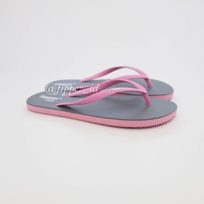 [Fipper Slim] - Grey/Pink Light - Sandal Jepit Wanita/Perempuan
