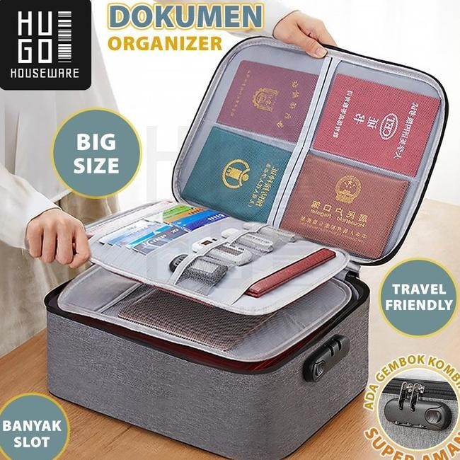 

[READY] HUGO TAS DOKUMEN TEMPAT PENYIMPANAN FILE TRAVEL BAG DENGAN