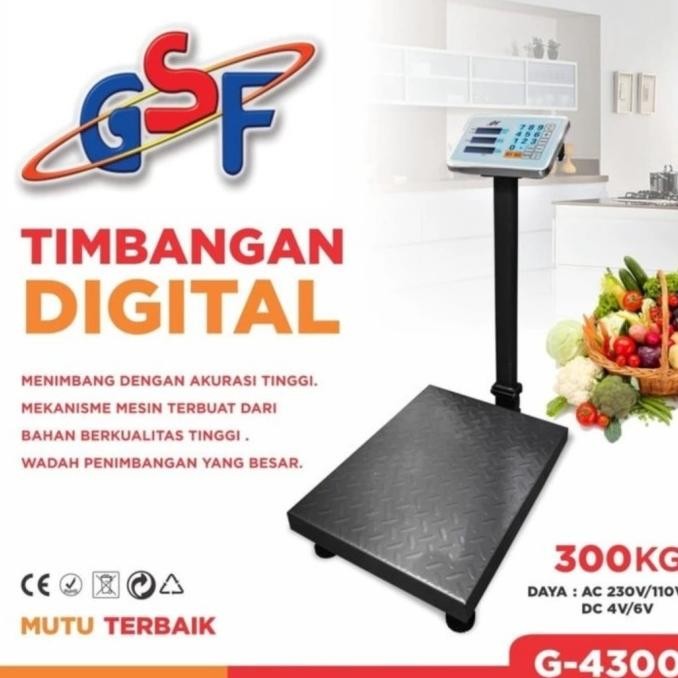 <<<<<] TIMBANGAN DUDUK GSF 4300 / TIMBANGAN DIGITAL GSF4300 KAPASITAS 300KG