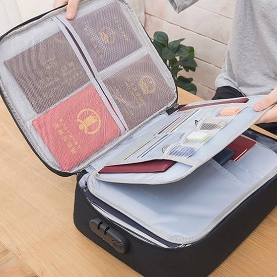 

(BCH) TAS DOKUMEN SECURITY LOCK ANTI AIR TRAVEL BAG DOCUMENT ORGANIZER BAG TEMPAT PENYIMPANAN FILE SERTIFIKAT RUMAH TANAH PASSPORT KARTU ATM BABYMANIASHOP