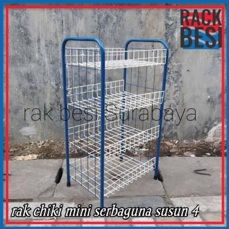 Rak Chiki mini biru Serbaguna Snack Murah/Keranjang Jajan/Rak Toko Jualan/Rak Penyimpanan/Rak Displa