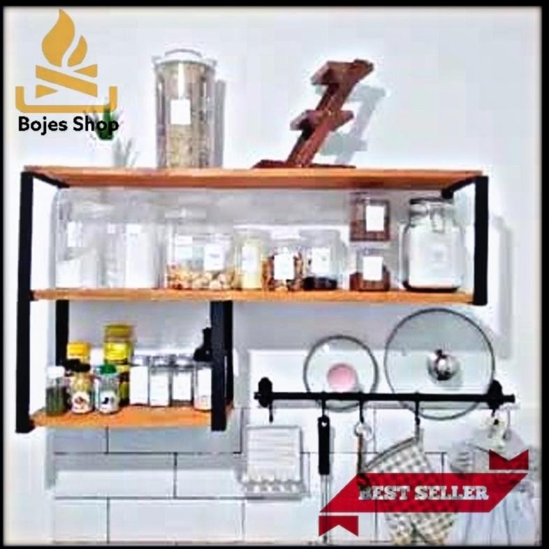 KICHEN SET rak bumbu dapur / ambalan rak dinding dapur serbaguna murah
