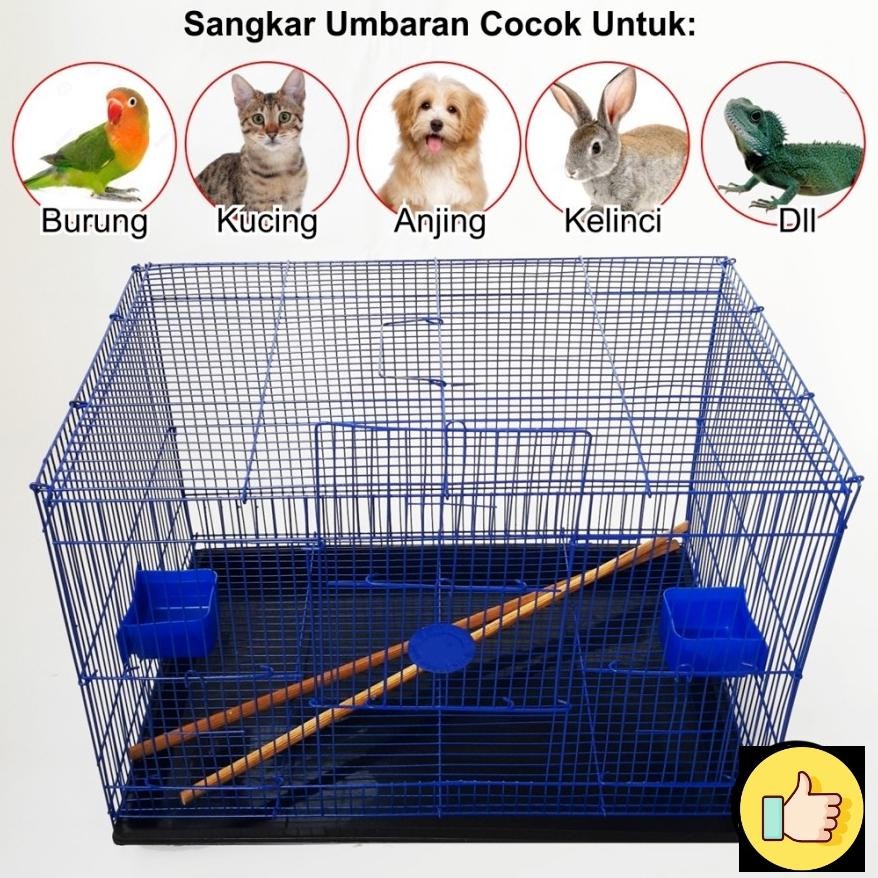 Sangkar Kandang Besi Lipat Kotak Burung Lovebird Kucing Kelinci Anjing