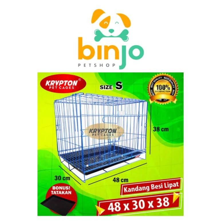 Kandang Besi Lipat Kucing/Anjing Krypton S