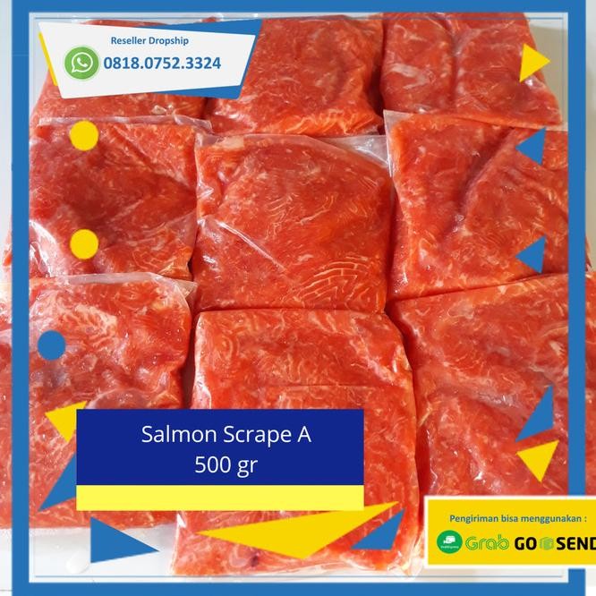 

SALMON SCRAP 1000 gr (1Kg) / SALMON MINCE / SALMON KEROK/SALMON SCRAPE