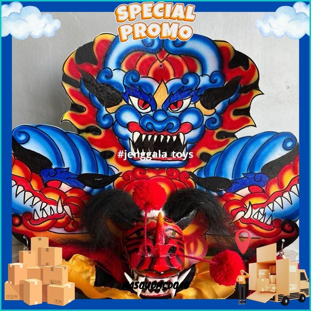 Barongan Devil Kayu Besar Anak Kilat