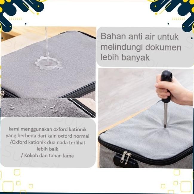 

BARU TAS DOKUMEN ANTI AIR PENYIMPANAN FILE DOCUMENT ORGANIZER HITAM 3