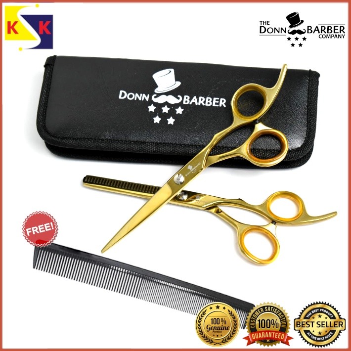 

Set Gunting Rambut Donn Barber PreStyle Ergo 6,0′′ (Emas) |tANcui56|