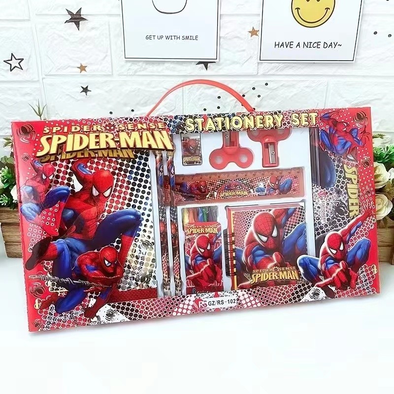 

Set Alat Tulis Disney 15 Buah Perlengkapan Sekolah Anak Gunting Pena untuk Anak-anak Keringat Hadiah Lucu Alat Tulis Spiderman |A5D50023|