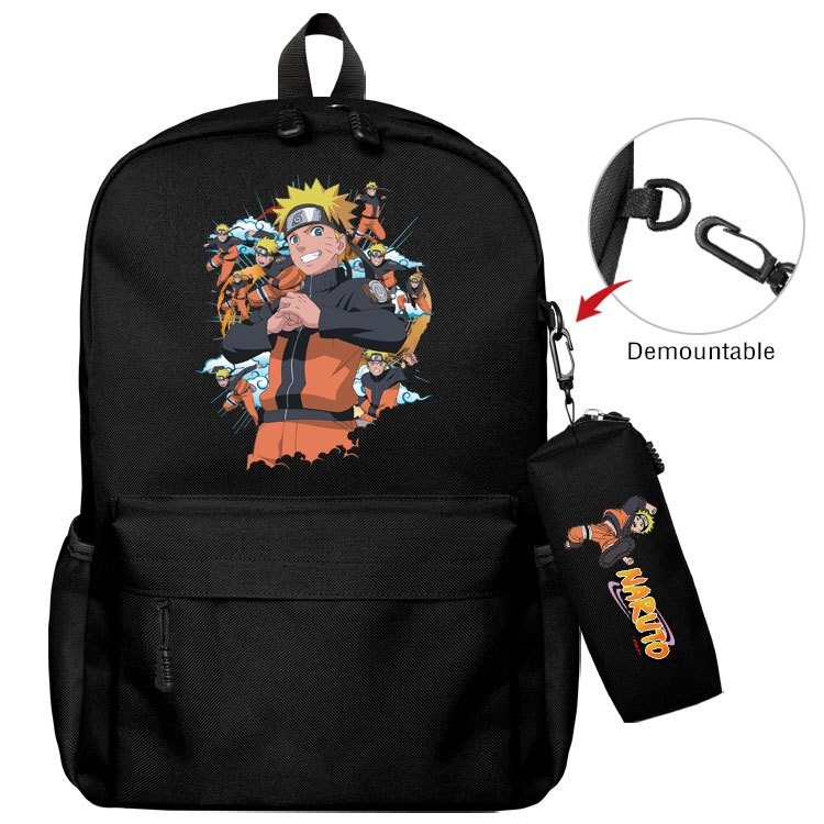 

[Stok Tersedia] Tas Punggung Naruto Tempat Pensil Tas Punggung Pelajar Tas Travel Penyimpanan Ransel Kartun Sasuke Naruto |A02E2996|