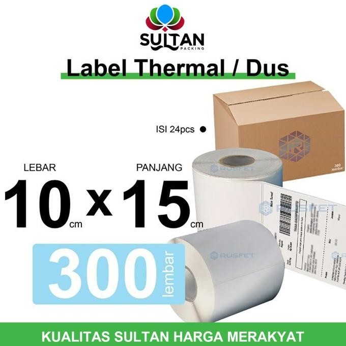 

Label Stiker & Kertas Thermal Printer Struk Kasir Pos Rusfet Dus