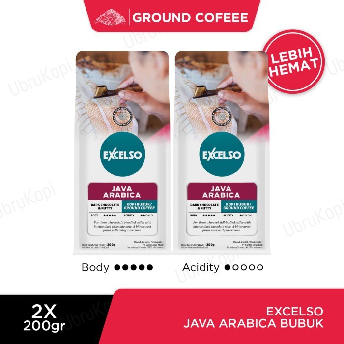 

Cuci Gudang Excelso Kopi Bubuk Java Arabica 200G Twin Pack