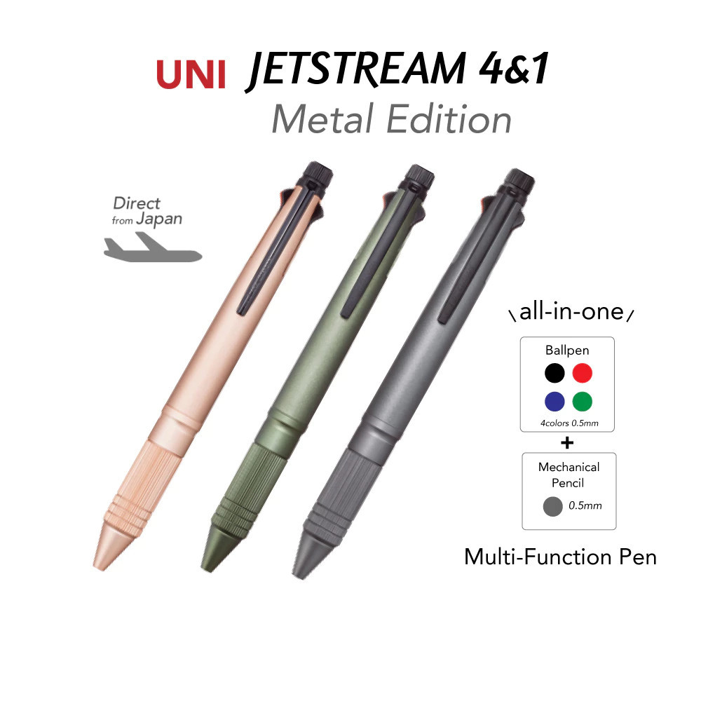 

Uni Jetstream 4 & 1 Metal Edition MSXE5-2000A-05, 4 Warna Ballpoint Multi Pen 0,5 mm & Pensil Mekanik 0,5 mm dalam 1 badan, Buatan Jepang, dikirim dari Jepang |458F2389|