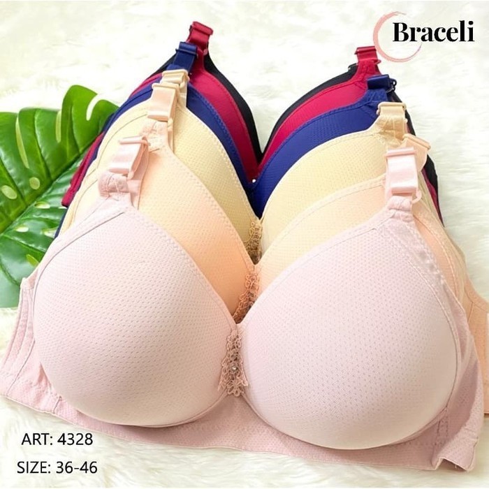 Bra Jumbo Cup D Tanpa Kawat Braceli Art 4328