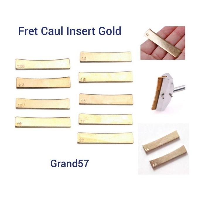 FINGERBOARD FRET PRESS CAUL INSERT GOLD INSERTS RADIUS LUTHIER TOOLS ORIGINAL DAN TERPERCAYA