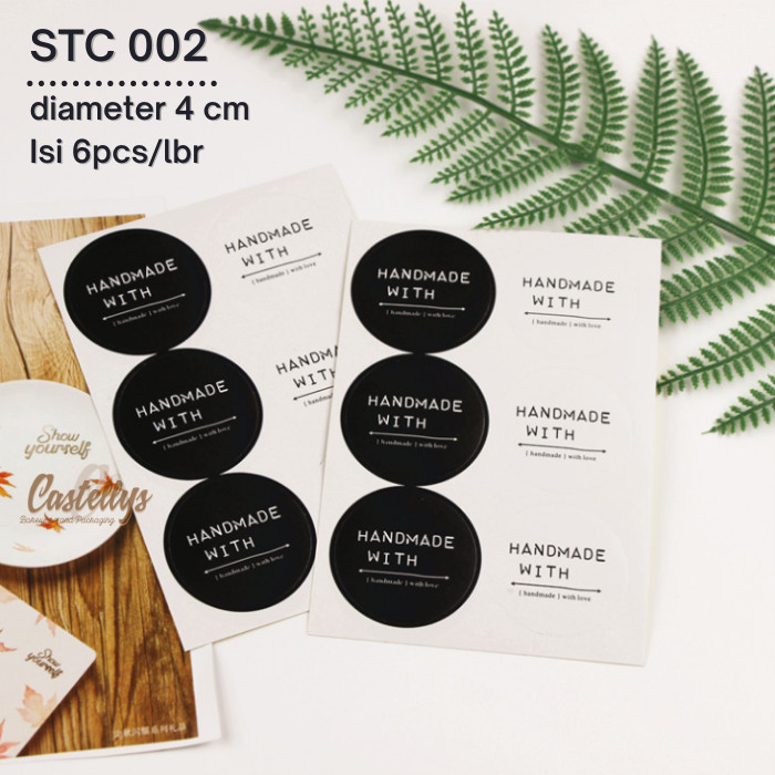 

TERMURAH - Sticker Stiker Label Handmade With Love STC 002 Packaging Kue Kado