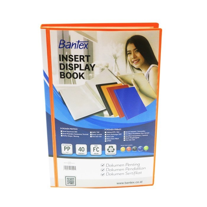 

TERBARU - Insert Display Book Bantex PP Folio F4 Isi 40 Pockets Mango 3185I64