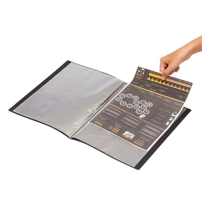 

Display Book Clear Holder Bantex A4 Isi 10 Pockets Black 3140-10