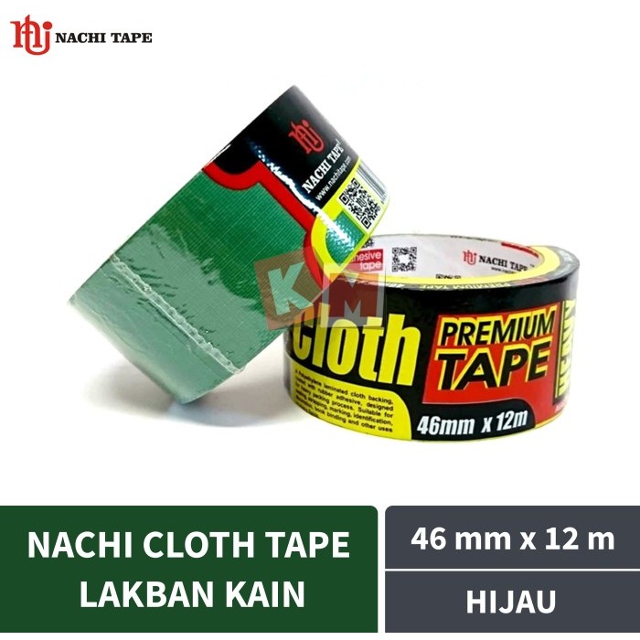 

HARGA DISC - Lakban Kain Hijau Nachi Cloth Tape 46 mm / 2 Inch x 12 meter