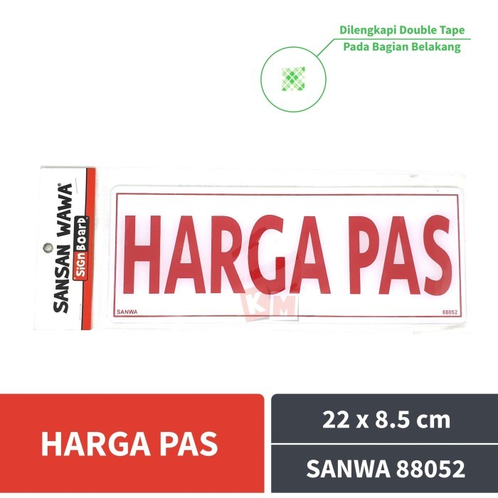 

TERBARU - Sign Board Acrylic Harga Pas Sansan Wawa SANWA 88052