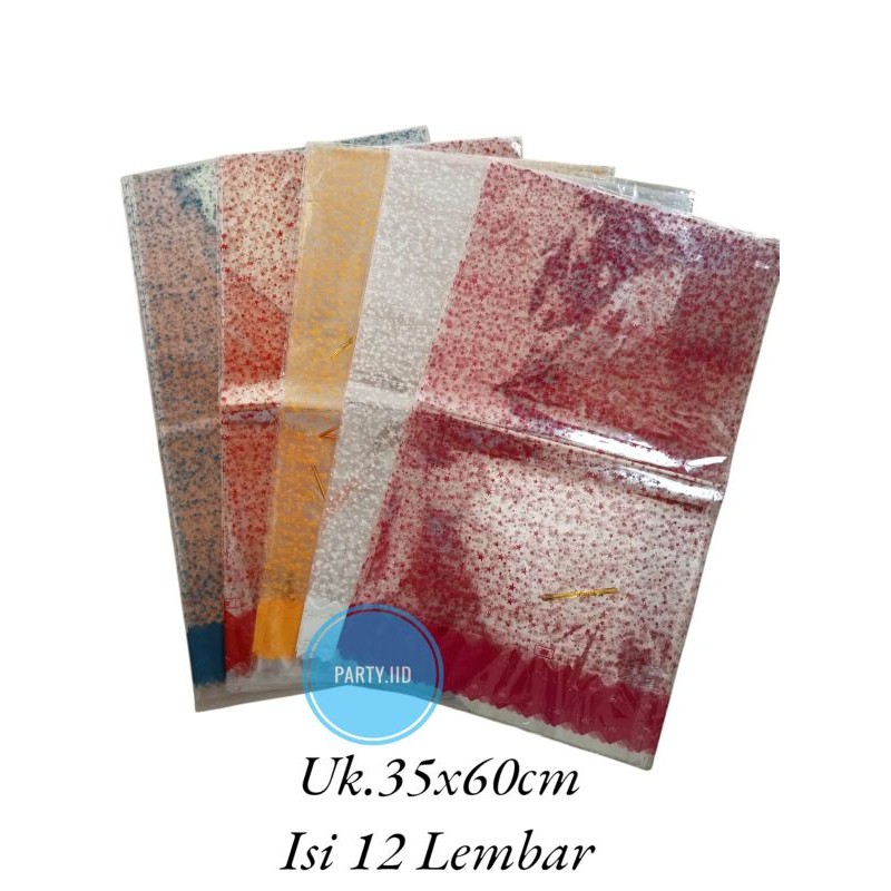 Plastik Opp Souvenir 35x60cm / Opp Bintang / Plastik Ulang Tahun Parcel (12 Lembar)
