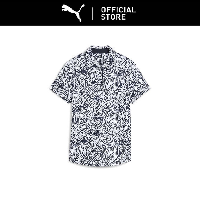 PUMA Kaus Polo Golf Lengan Pendek Wanita CLOUDSPUN Zebra