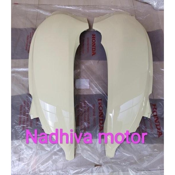 Cover Body Bodi Belakang Kanan Kiri Honda Scoopy 2021 2022 Krem Cream Import Premium