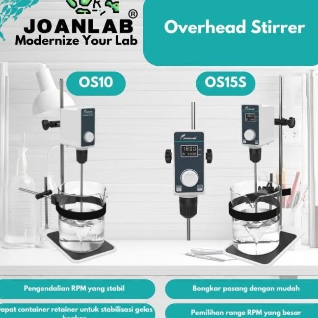 

JOANLAB Overhead Stirrer Pengaduk Pencampur Liquid Mixer Lab 10L 20L OS10/OS15S