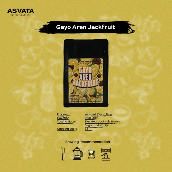 

Biji Kopi 500 Gr Gayo Arabica Jackfruit Roasted Beans Specialty Coffee