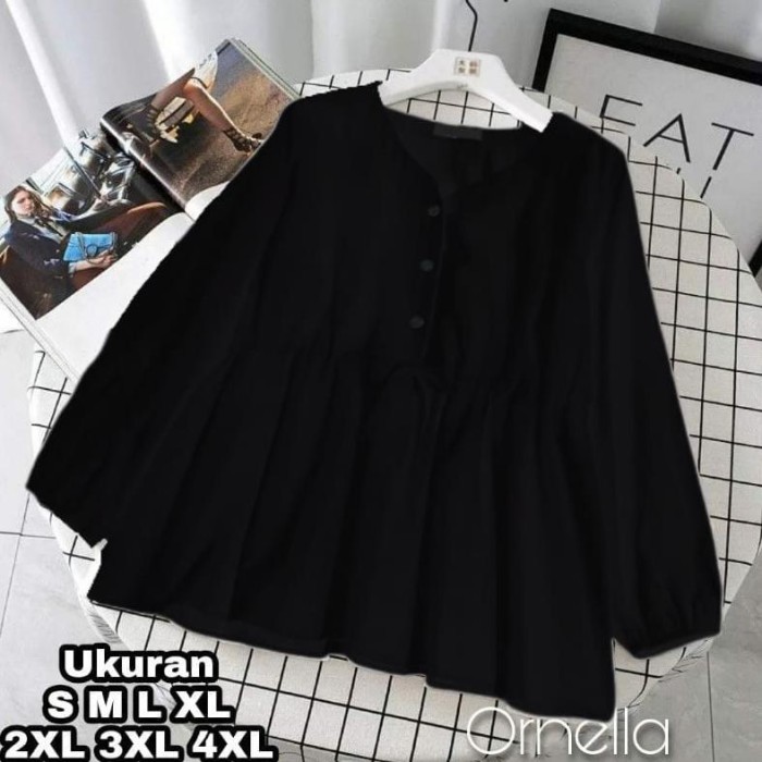 FREE ONGKIR Pilihan Ornella Blouse Baju Atasan Wanita Busui - Blouse Oversize Korea 2002 Pakaian