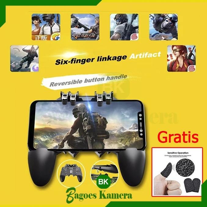 ORIGINAL GamePad PUBG FF AK-66 Game Controllers AK-66 AK66 Stik Game Kontrol Handphone Hp Android Ip