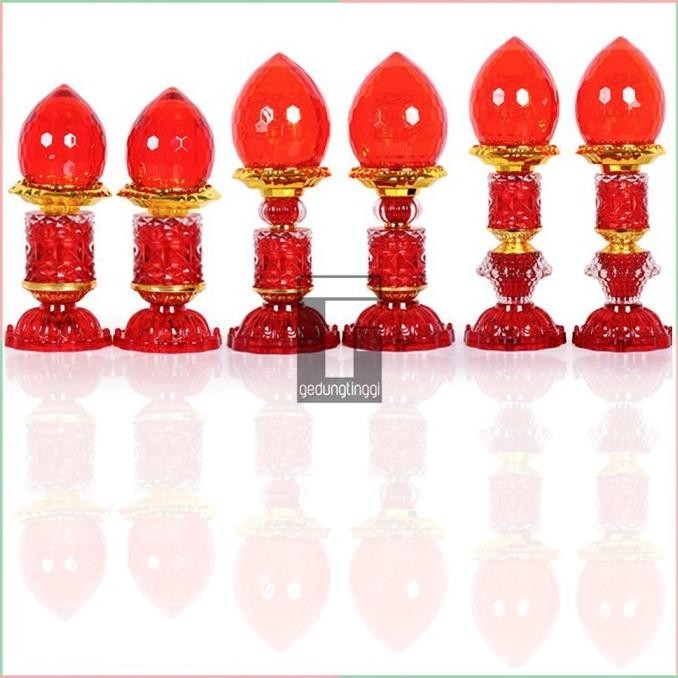 LKJ Lampu Lilin Led Candle Light Elektrik Teratai Altar Sembahyang Buddha