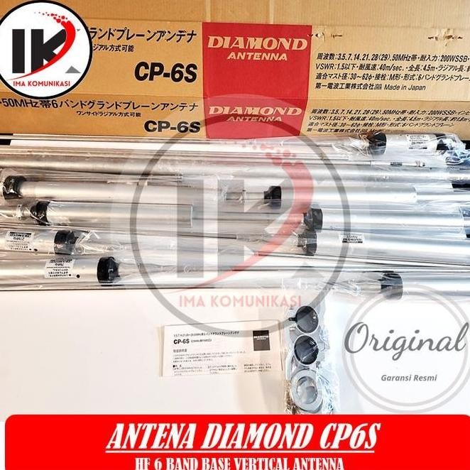 READY STOCK ANTENA BASE Diamond CP6S HF 6-Band Base Vertical Antenna