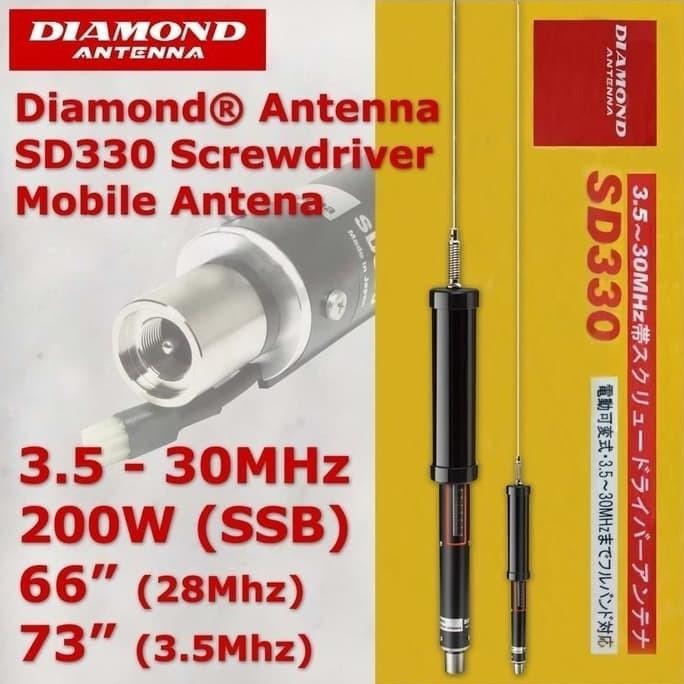 Diamond Sd330 Antena Hf Mobil Ori 200W Dgn Remote Mobile Radio Rig Ssb Terbaik