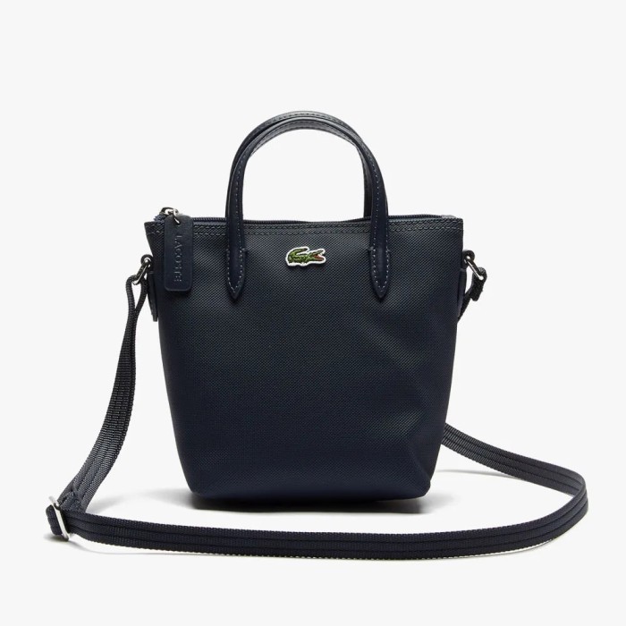 Lacoste L.12.12 Concept Petit Piqu Coated Canvas Mini Zip Tote Bag