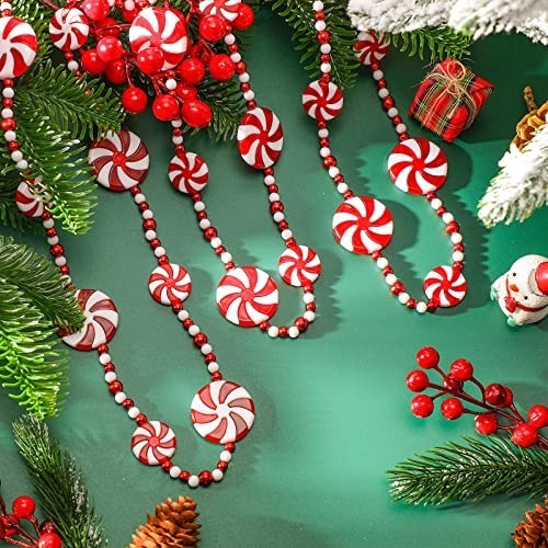 

10 Feet Christmas Candy Garland Peppernt Candy Garland
